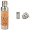 Salty Mind Edelstahl Trinkflasche 750ml + Teesieb - Nachhaltige, isolierte Thermo Wasserflasche Edelstahl auslaufsicher - Iso Flasche, BPA frei - Thermotrinkflasche (Blumen-Druck)