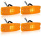 Yuanjoy 4x Orange LED Seitenmarkierungsleuchten, 12V/24V Anhänger IP65 Wasserdichte Begrenzungsleuchten mit ECE R10 Zertifiziert, für Anhänger, Transporter, Wohnwagen Lastwagen