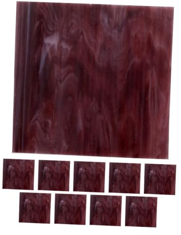 NUOBESTY Feuilles De Vitrail Pour L'artisanat, 10 Pièces, Feuilles De Verre Pour Mosaïque De Verre, Carreaux De Vitrail Pour Projets Artisanaux De Bricolage
