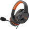 Gaming Headset for Xbox One, PS5, PS4, PC, Sega Game Gear and Other Devices with 3.5mm Audio Jack, plug and play, Gaming Headphones for Nintendo Switch with Clearing Mic, Folding Desig (Orange)