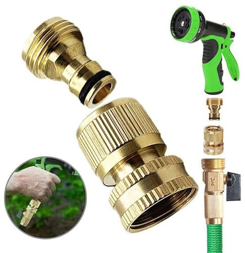 Mounteps 3/4 raccord de Robinet de Tuyau de Jardin mâle Femelle raccord Rapide Kit