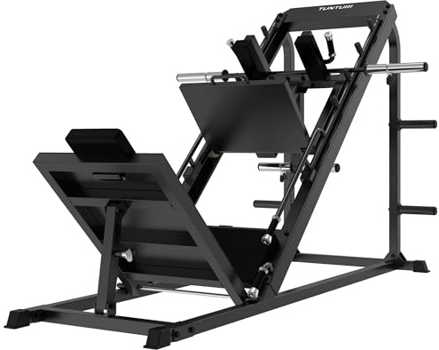 Tunturi LP60 - Hackenschmidt - Leg Press Kraftstation – Plate-Loaded Home Gym– Fitnessgeräte– Oberschenkeltrainer - Beinpresse für zuhause