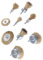 GIVIHGETI 9-teilig Drahtbürsten-Set für Bohrmaschine, Messingbeschichtet, 1/4 Zoll Schaft, für chleifen, Polieren, Reinigen von Rost, Entfernen von Farbe und Reinigen von Holz (Gold)