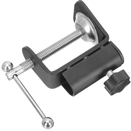 SUPVOX Support de Microphone avec Clip Fixe de Table Base de Support Stable pour Microphone Installation Facile et Ajustable