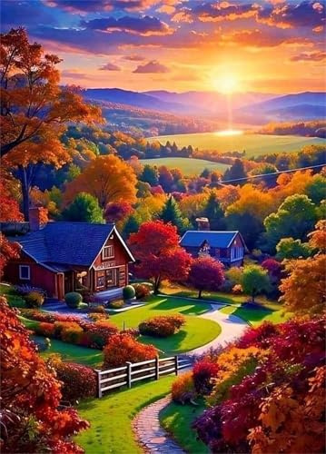 Puzzle 200 Teile EIN Herausforderndes Rätsel Pädagogisches Spielzeug Geschenke Klassische Landschaft ländlichen Bauernhof Puzzles Für Erwachsene,Jigsaw Puzzle für Die Ganze Familie 35x25 cm