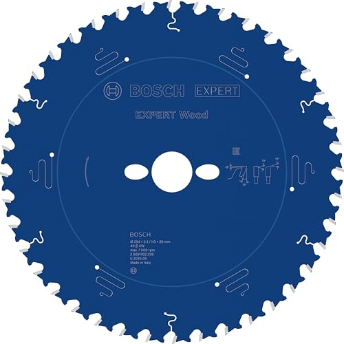 Bosch 1x EXPERT Wood Kreissägeblatt für Tischkreissägen (für Weichholz, Hartholz, Ø mm, Professional Zubehör kabelgebundene Tischkreissäge)