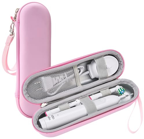 ProCase Elektrische Zahnbürste Etui für Oral B/Oral-B Pro/Oral-B iO Series/Philips Sonicare Electric Toothbrush Hülle Oral B Reiseetui Elektrischer Zahnbürstenhalter Travel Case -Rosa