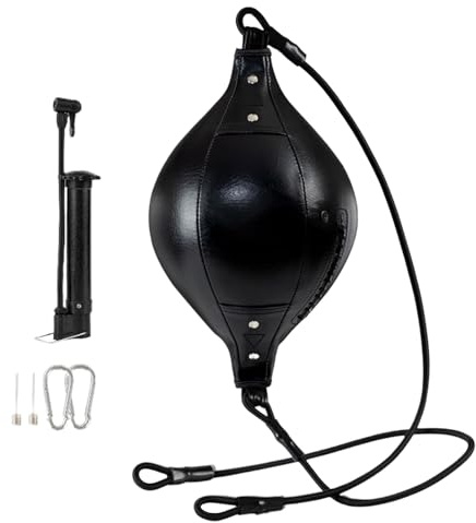 Sghtil Sac de frappe double - Balle de boxe élastique avec PU portable pour coordination entraînement exercice