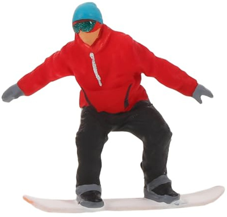 TOYANDONA Miniatur-Skifahrerfiguren: Winterdiorama-Miniaturfiguren – Ski-Minifiguren-Spielset und Sandtischzubehör