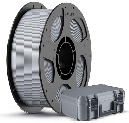 ANYCUBIC Carbon Fibre Filled PLA Filament, PLA-CF, Matte Textur | Carbonfaser-Optik, Verformungsbeständig, Einfach zu drucken, Hohe Erfolgsquote, 1KG Fischschuppen Weiß