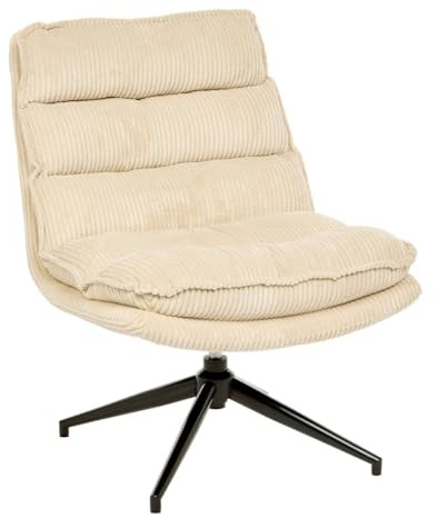Atmosphera - Harper drehsessel Stoff beige l74,5xb64xh87 cm