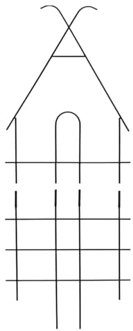 Potted Plant Trellis, 76x30cm Iron Adjustable Rustproof Small Support Stakes for Climbing Plants, Vine, Ivy, Clematis, Jasmine, Pothos, Monstera