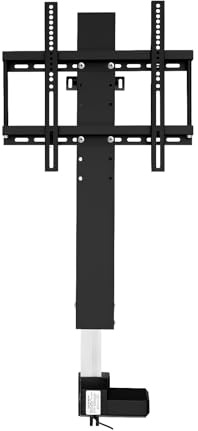 LANNADD 700MM Motorisierter TV Lift, TV-Lift-Halterung mit Fernbedienung, Höhenverstellbar Halterung Passend für 26-57 Zoll Universal Fernseher Standfuss, Schwarz