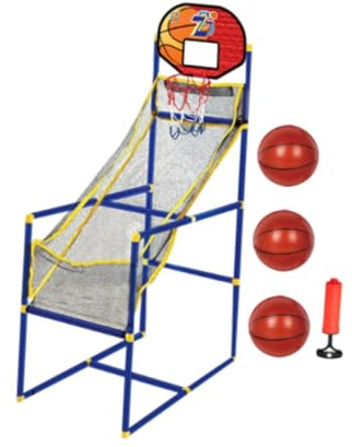 AsrMyjcx Kinder Basketballkorb Arcade Basketballspiel Indoor Sport Aufblasbare Bälle Entwicklungsspielzeug für Heimparty Familienfeier Garten Karneval Eltern K, mit 3 Bällen
