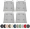 sleepling 4er Set Stuhlkissen, Sitzkissen für Indoor und Outdoor, mit Klettverschluss, 100% Mikrofaser, Made in EU, Maße: 42 (vorne) 35 (hinten) x 40 x 5 cm, hellgrau