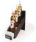J JACKCUBE DESIGN Rustikaler Holz-Sirup-Flaschenhalter, Draht-Regal mit 3 Fächern, Aufbewahrung für Sirup, Weinflaschen, Dressings, Saft und Servietten – MK710A (Rustisches Holz)