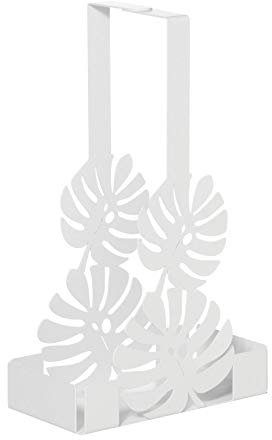 Porta Bicchieri con Foglie Monstera Avorio Arti & Mestieri