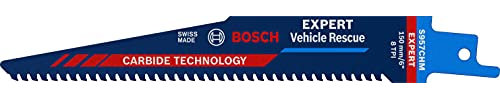 Bosch Professional 1x Hoja de sierra sable Expert `Vehicle Rescue` S 957 CHM (para Vidrio, Acero resistente, Longitud 150 mm, accesorios Sierra sable)