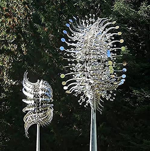 1/2 Stück Einzigartige und magische Metall-Windmühle - Skulpturen bewegen sich mit dem Wind, Outdoor-Windfänger-Metall-Garten-Dekor, Wind-kinetische Oktopus-Tentakel-Stil-Metall-Windmühle (2p)