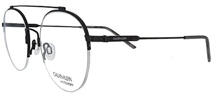 Calvin Klein Unisex CK19144F Sunglasses, 001 Satin Black, 50
