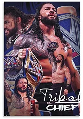 XXJDSK Druck Auf Leinwand Roman Reigns Cool 5 Poster Wandkunst für Wohnzimmer, ästhetische Raumdekoration, Gemälde für Schlafzimmer 60X90cm Kein Rahmen