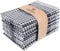 LAYNENBURG 10er-Set Premium Geschirrtücher kariert - 100% Baumwolle - 45x65 cm & Aufhänger - Oeko TEX Standard 100 - Küchentücher fusselfrei & modern - Vintage Küchenhandtücher (Anthrazit)