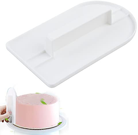 Alisador de tartas de borde plano, herramienta de alisado de glaseado de fondant, más suave, sin BPA, raspador de bordes resistentes para tartas