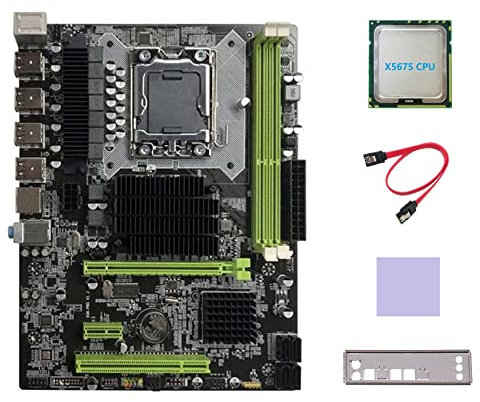 Carte mère X58 LGA1366 avec processeur XEON X5650 X5670 avec processeur X5675 + câble SATA + coussin thermique