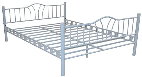 moebel direkt online Metallbett 180x200 cm Santi grau