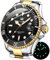OLEVS Uhren für Herren, klassisch, Datum, Business-Kleid, luxuriös, großes Zifferblatt, grün/schwarz/blau, wasserdicht, leuchtende, Analoge zweifarbige Edelstahl Herren Armbanduhr