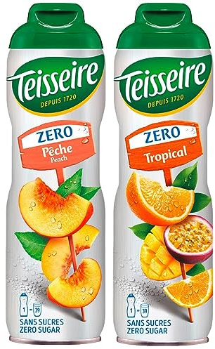 Teisseire Sirup Zero Pfirsich & Tropical je 600ml - Cocktails Milchshakes