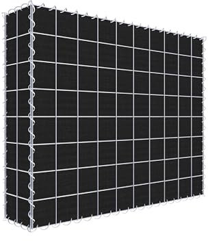 Begrünte Gabione mit Vlies 100 cm x 80 cm x 20 cm (L x H x T), Maschenweite 10 cm x 10 cm, Spirale