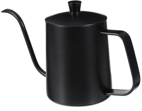 MAGICLULU Kaffeekessel und Präzise Flusskontrolle Handfilter aus Edelstahl 350ml mit Deckel und Schmalem Schwanenhalsausguss Rostfrei für Handgebrühten Kaffee zu Hause