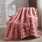 Wajade Luxus Kunstfelldecke – Sherpa Schafdecke – Comfort Luxuriöse Flauschige Flauschige Decke – Dicke Sofadecke Couchdeck 130 x 160 cm –Pink