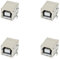 HeyNana 4 connecteurs USB femelle type B pour souder PCB 90 degrés