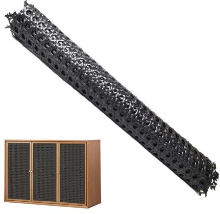 TAOZHUGONG Wiener Geflecht, Schimmelfest Breite Rattan Gurtband, PE Wasserdicht Stuhlgeflecht Rattanstuhl Reparatur Wabengeflecht Stuhl Wiener Geflecht für DIY-Projekte (200 * 35cm - Schwarz)