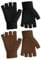 Fingerlose Handschuhe Damen Herren - Winter Thermo Warme Strickhandschuhe Zum Arbeiten - 2 Paar Schwarz Braun