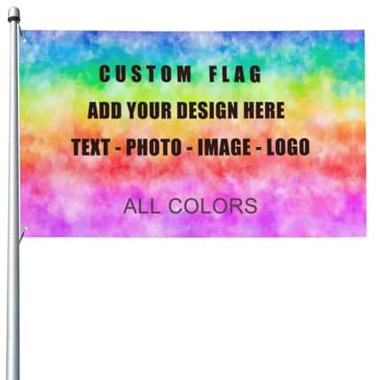 Individuelle Flagge, 90 x 150 cm, personalisierbar, personalisierbar, drucken Sie Ihr eigenes Logo/Bild/Foto/Wörter/Text, individuelle Dekoration für drinnen und draußen, Geschenk, 90 x 150 cm,