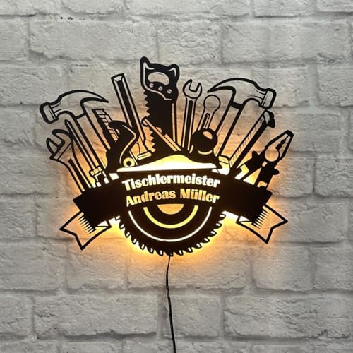 Geschenk für Tischler Schreiner Meister Wanddeko Holzwerkstatt Möbelbau Geburtstag Jubiläum Schreinerei Meister Prüfung Holzverarbeitung