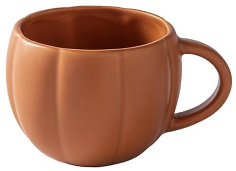 Wuyooprt Tasse De Citrouille Halloween, Tasse À Café en Céramique Citrouille, Tasse en Forme de Citrouille Mignonne, Mug Automne Pumpkin Mug pour Halloween, Thanksgiving Et Fournitures Fête