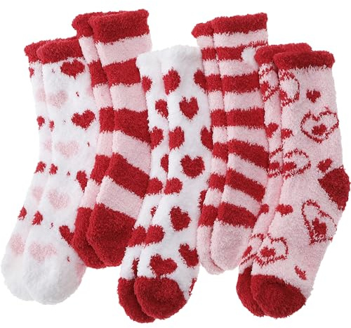EBMORE Womens Fluffy Fuzzy Socks Slipper Bed Comfy Soft Cabin Fleece Cosy Stocking Fillers Plush Winter Christmas Mum Mothers Day Gifts for Ladies