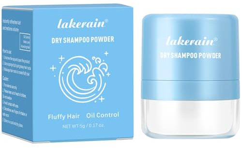 Trockenshampoo-Pulver für Frauen und Männer – Volumengebende, natürliche Reisegröße für fettiges Haar 5g (Blue - Ocean fragrance)