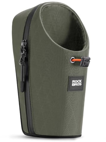 ROCKBROS E-Scooter Lenkertasche 1,5L mit Trinkflaschenhalter | Kompakte Fahrradtasche mit Klicksystem, schnelle Befestigung und Stauraum für E-Scooter, Roller und Fahrrad