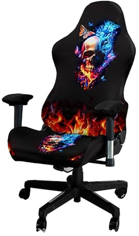 WYLEBER Coprisedia da Gioco,Coprisedia Sedia Gaming Girevoli Elastici,Copertura da Ufficio Computer da Gioco Antiscivolo Universale(G)