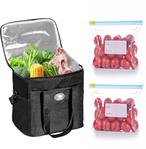 Cooler Bag, Lunch Bag, Insulated Bag Foldable, 16l Large Capacity, Detachable Shoulder Strap, Keep Warm, Cool and Fresh, Waterproof and Oil-Proof, Suitable for Travel, Camping, Barbecue, Picnic
