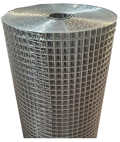 DTVEW Malla de Alambre de Acero Inoxidable 304, Red Cría Aves Corral 2cm/1.2mm Protección de Nuevas Plantas Malla de Seguridad para Barandillas Escaleras(0.5x5m)