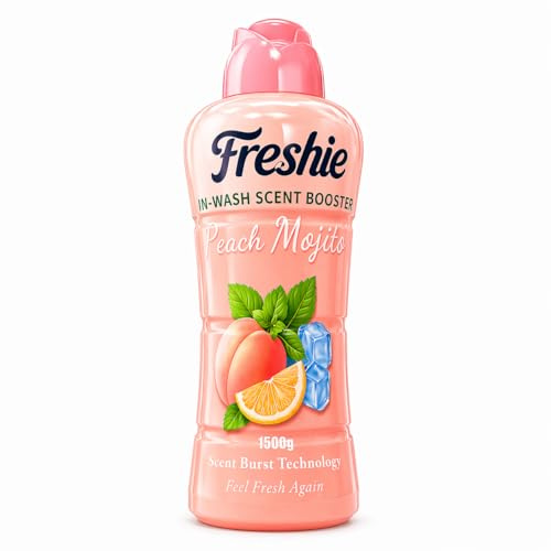 Freshie Scent Booster Laundry Beads 1500g, Peach Mojito Scent, In-Wash Scent Booster for Freshness Long-Lasting Fragrance, Up to 100 Washes, Granules