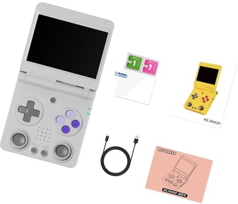 64GB Vintage Game Handheld Folding Fliptops Portable Console ABS Construction Folding Fliptops Gaming Device