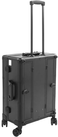 Kosmetikkoffer Professioneller Schminkkoffer 3-Etagen Make Up Trolley mit LED Lampen & USB-Ladebuchse für Visagisten Kosmetiker Usw (Schwarz)