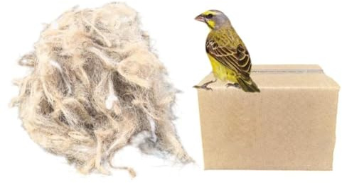Natürliches Nistmaterial aus Jute und Baumwolle für einen warmen und sicheren Vogelraum (80 g)